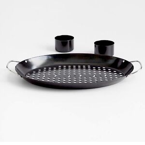 New! Crate&Barrel Outdoor Double Non-Stick Chicken Roaster Pan
